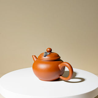 Factory No.1 Yixing Teapot #76 Early 90's Red Clay ShuiPing Teapot 80ml