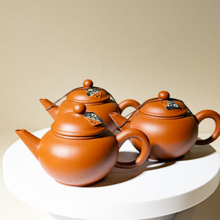 Factory No.1 Yixing Teapot #76 Early 90's Red Clay ShuiPing Teapot 80ml