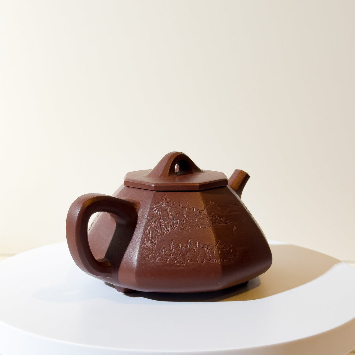 Master-made Yixing Teapot #10 Ba Fang Shi Piao Purple Clay 200ml - YUMM CHA