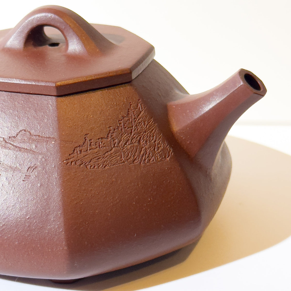 Master-made Yixing Teapot #10 Ba Fang Shi Piao Purple Clay 200ml - YUMM CHA