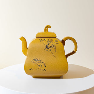 Master-made Yixing Teapot #12 Duan Ni 250ml 張永欣 國家工藝美術師本人持壺照片及證書 - YUMM CHA