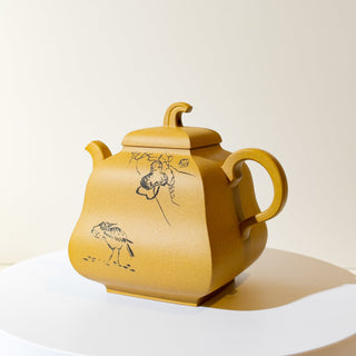 Master-made Yixing Teapot #12 Duan Ni 250ml 張永欣 國家工藝美術師本人持壺照片及證書 - YUMM CHA