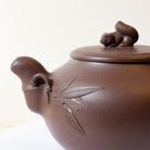 Master-made Yixing Teapot #16 Aged Purple Clay 450ml 國家高級工藝師本人持壺照片及證書 - YUMM CHA