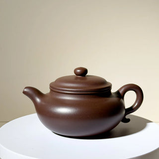 Master-made Yixing Teapot #44 Fully handmade Purple Clay Fang Gu Teapot 235ml YUMM CHA