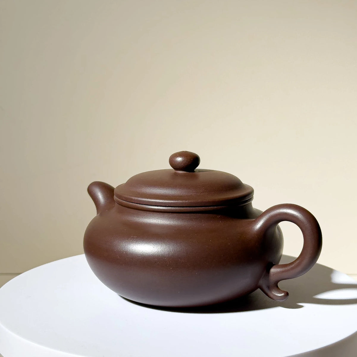 Master-made Yixing Teapot #44 Fully handmade Purple Clay Fang Gu Teapot 235ml YUMM CHA