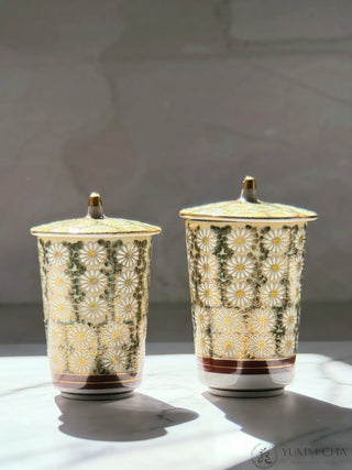 Tall Tea Pair Cups Kutani in Set of 2 Pieces - YUMM-CHA