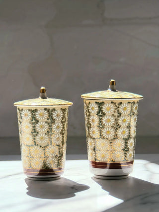 Tall Tea Pair Cups Kutani in Set of 2 Pieces - YUMM-CHA