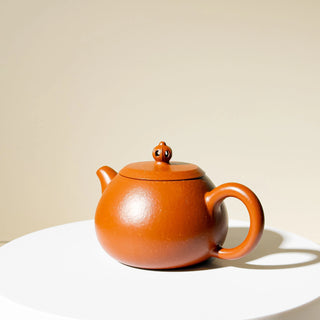 Vintage Yixing Teapot #37 Sceptre-shaped Knob Zhu Ni 120ml - YUMM CHA