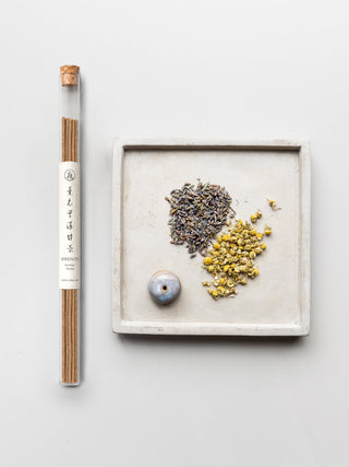 SERENITY incense sticks in a cork-stoppered glass tube