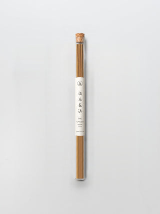 THE LINGER incense sticks in a cork-stoppered glass tube